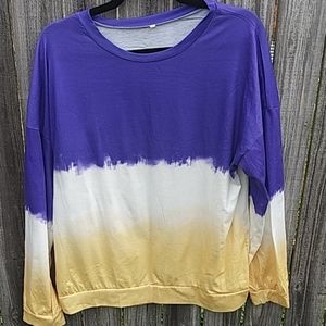 Boutique dip dye pull over large